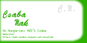 csaba mak business card